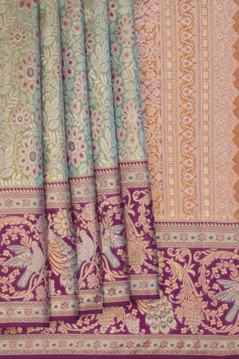 Image of Kanchipattu Brocade Blue Saree