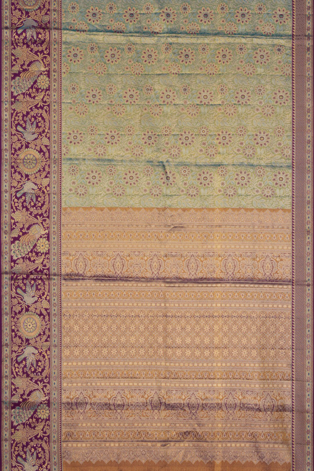 Image of Kanchipattu Brocade Blue Saree