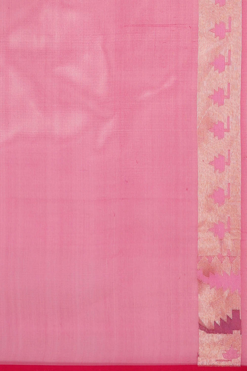 Banarasi Kora Reddish Pink Saree