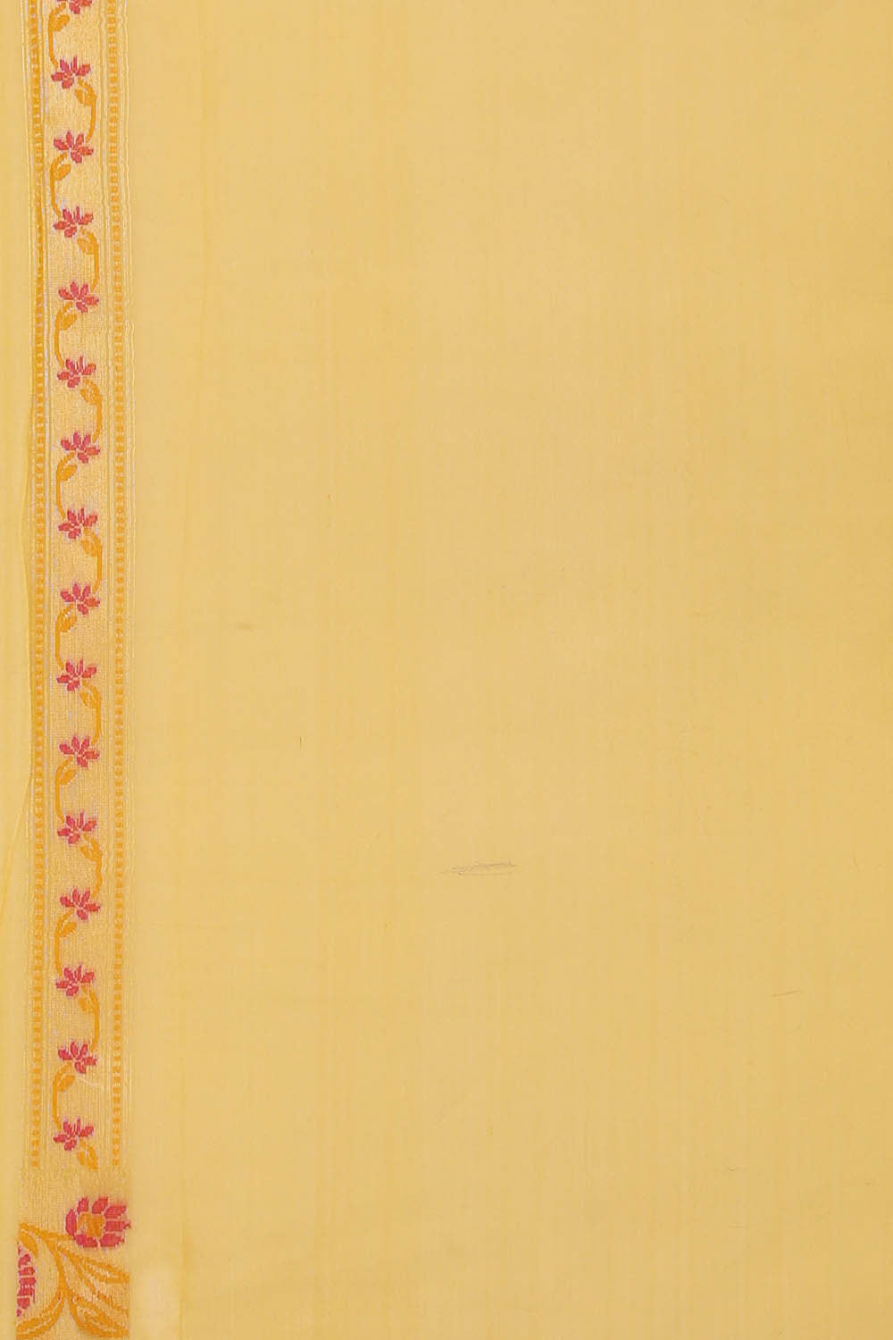 Banarasi Kora Yellow Saree