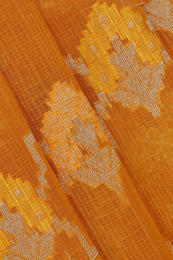 Image of Banarasi Kora Mustard Yellow Saree