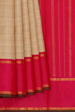 Image of Arani Silk Cream Saree