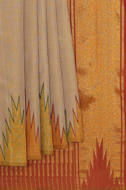 Image of Arani Silk Cream Saree