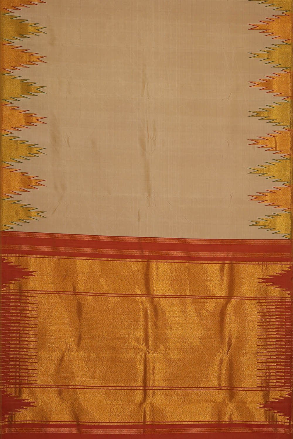 Arani Silk Cream Saree