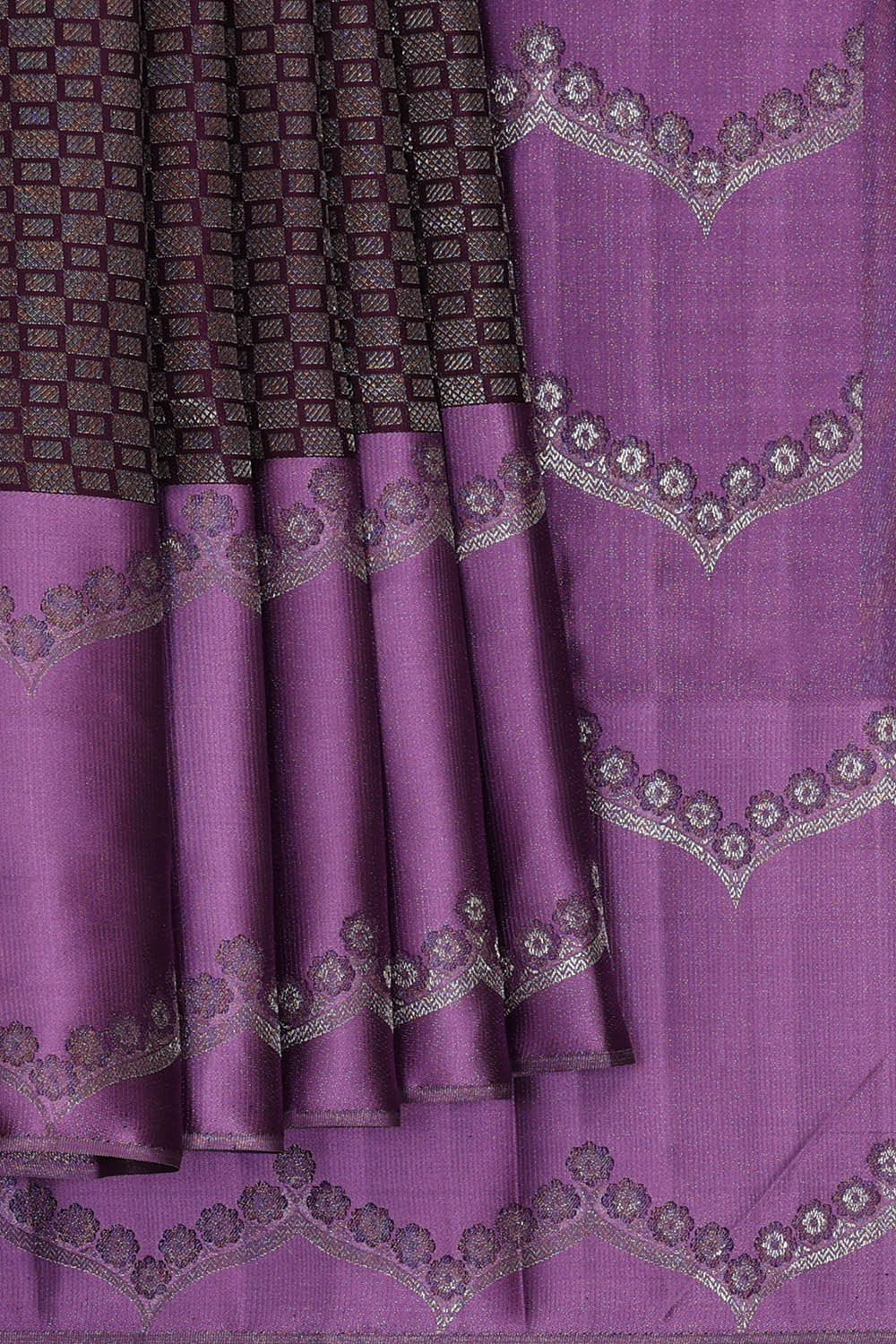 Arani Silk Violet Saree