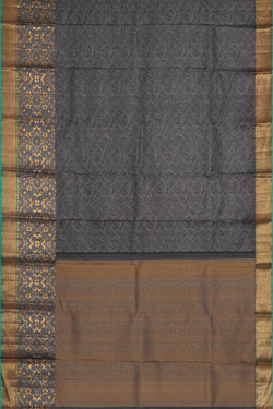 Image of Arani Silk Dark Grey Saree
