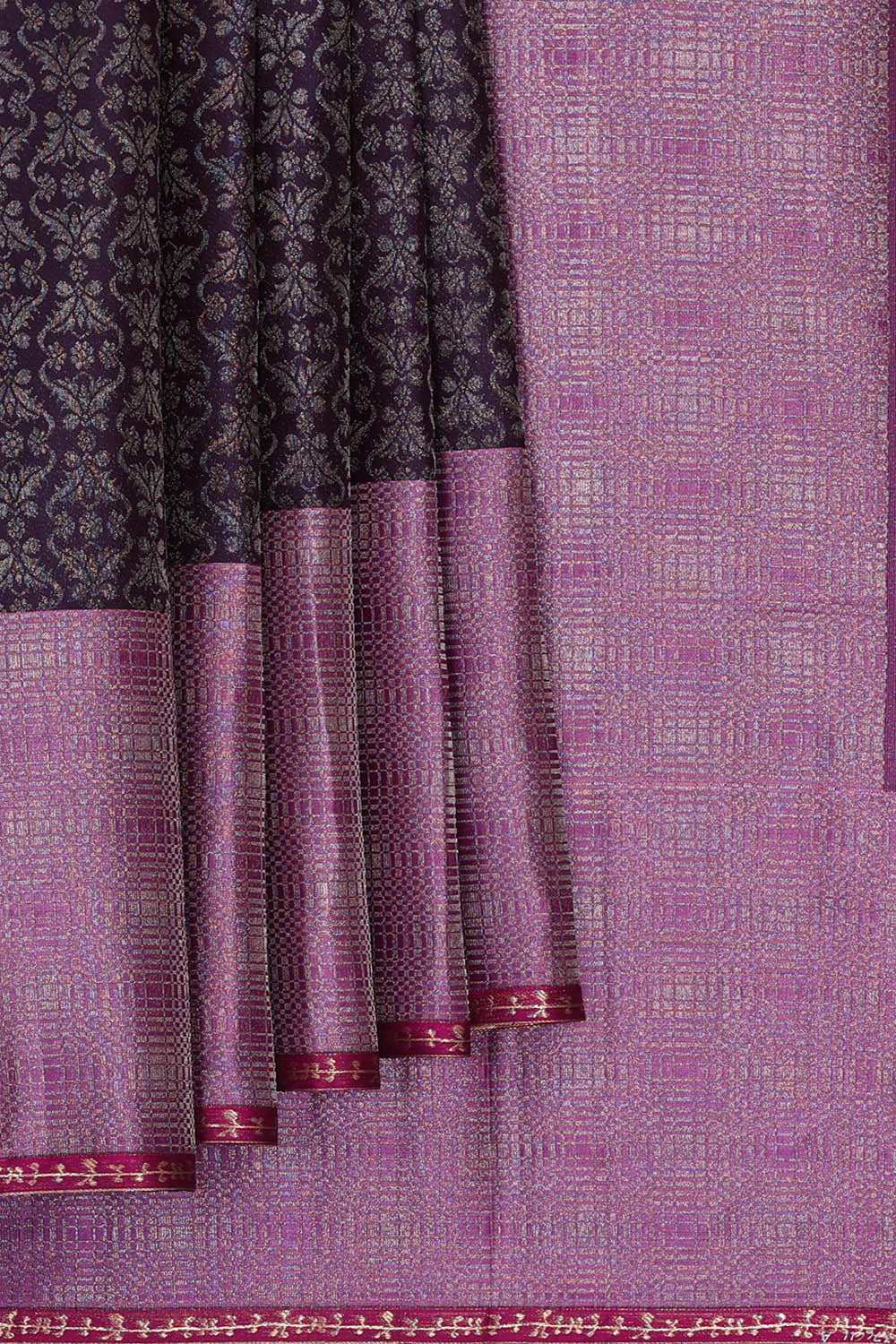 Arani Silk Violet Saree