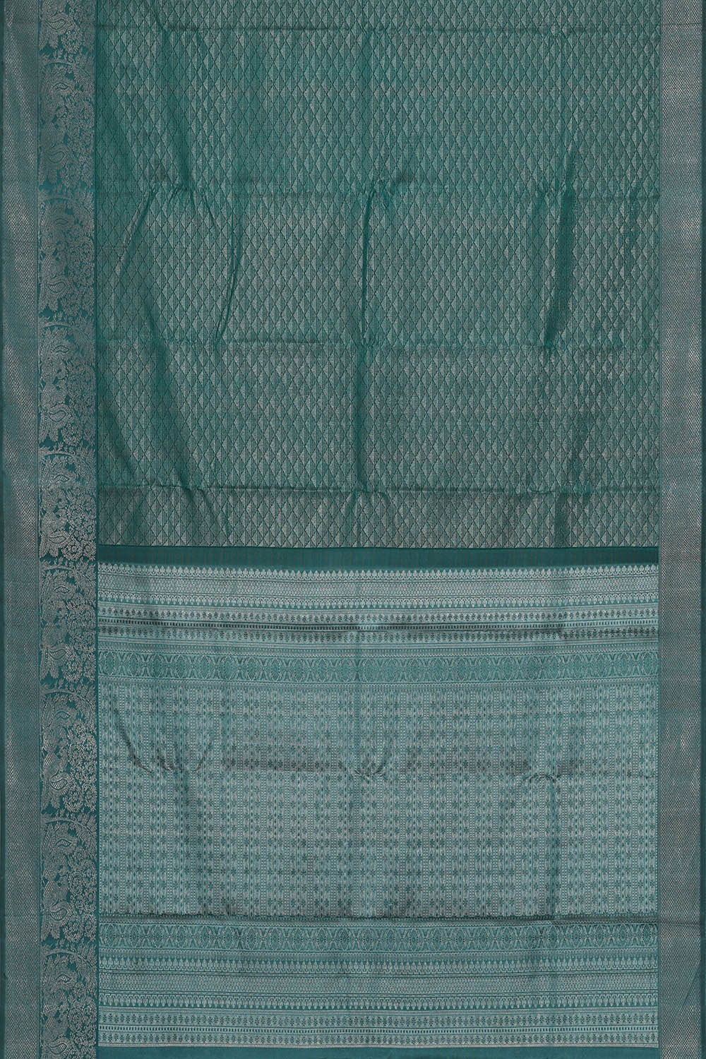 Image of Arani Silk Dark Ocean Blue Saree