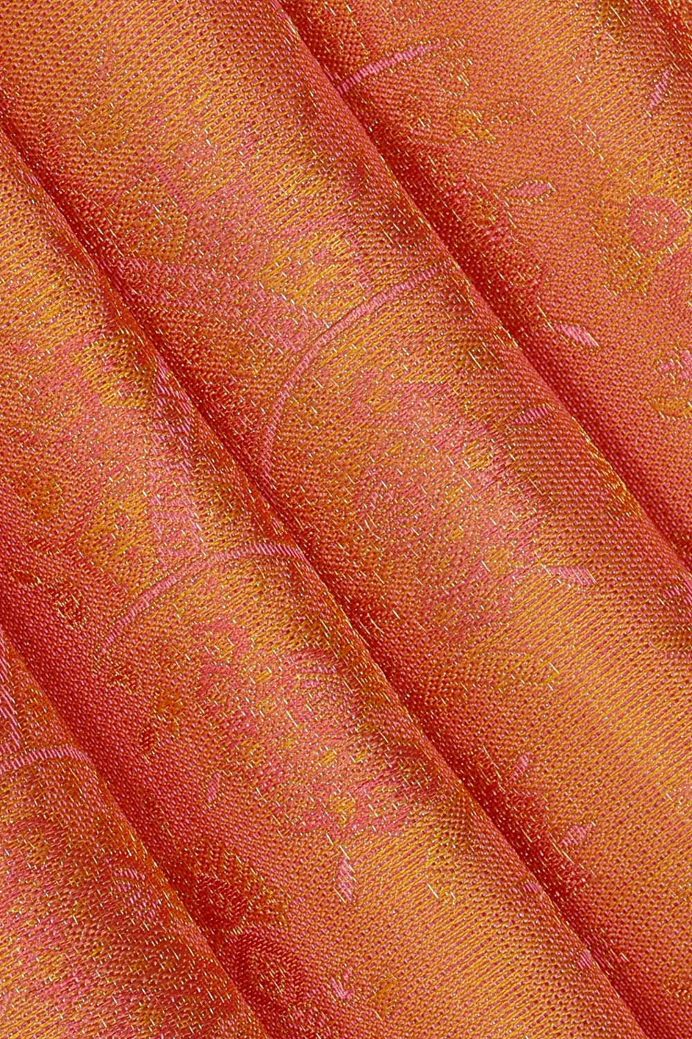 Arani Silk Golden Peach Saree