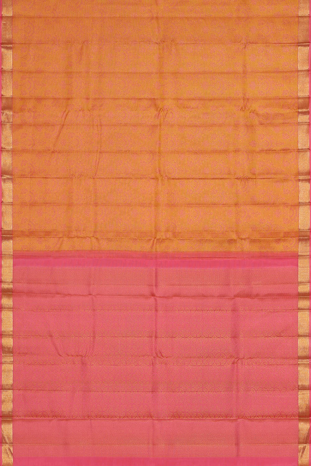 Arani Silk Golden Peach Saree