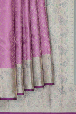 Image of Arani Silk Lavender Pink Saree