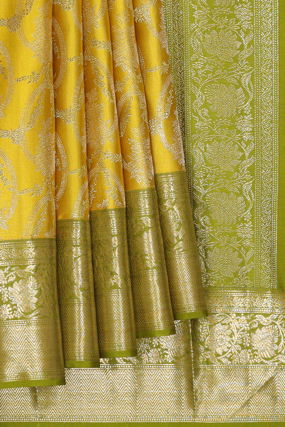 Arani Silk Yellow Saree