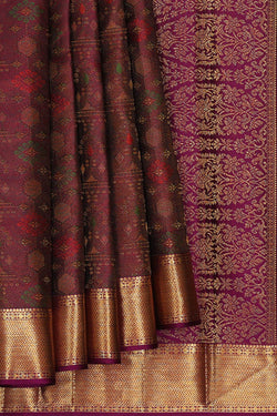 Image of Arani Silk Deep Wine Saree