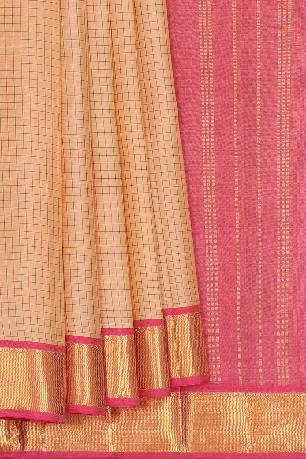 Arani Silk Cream Saree