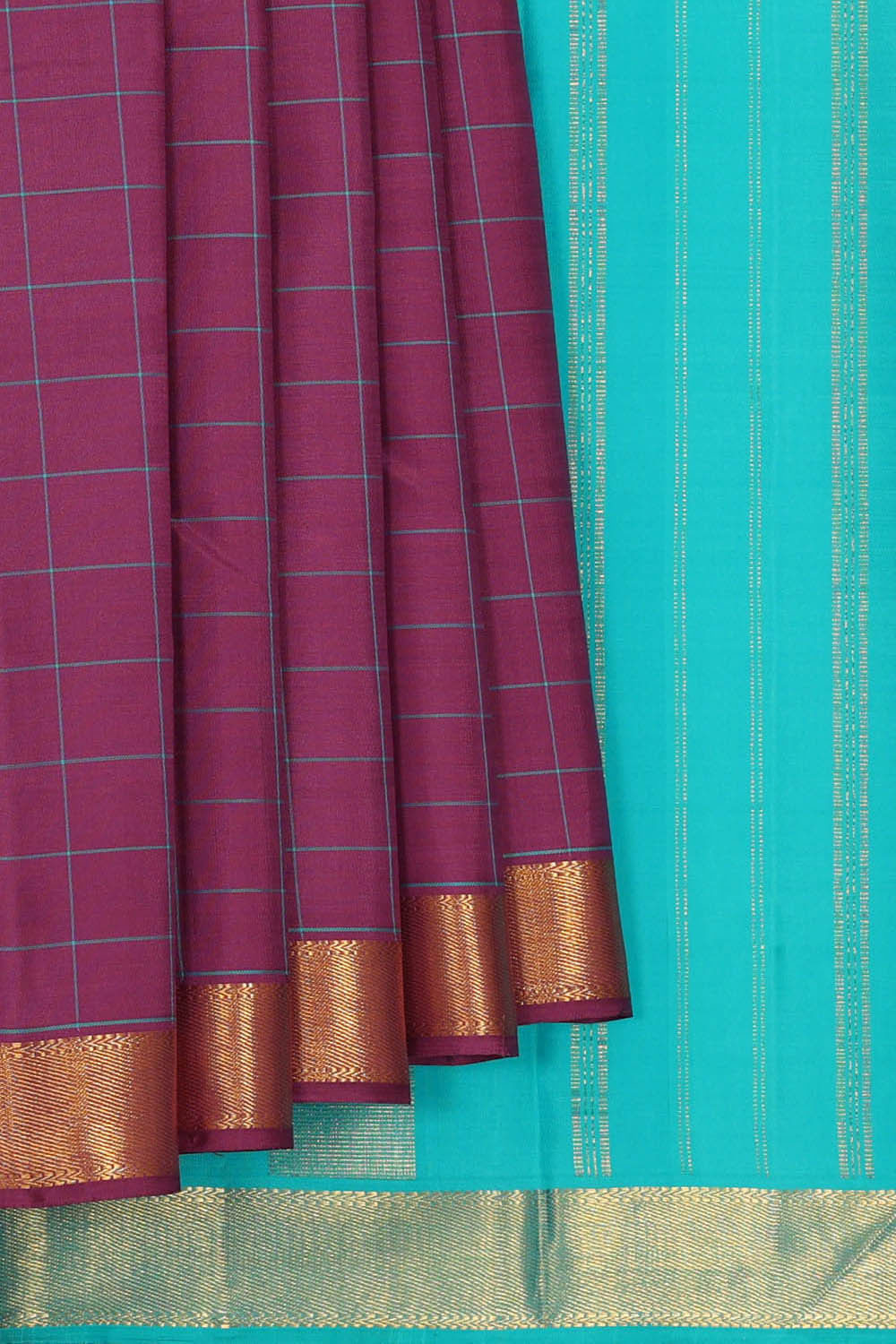 Image of Arani Silk Dark Magenta Saree