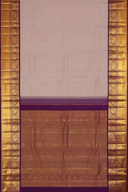 Image of Arani Silk Creamy Mauve Saree