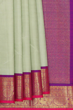 Image of Arani Silk Light Pista Green Saree