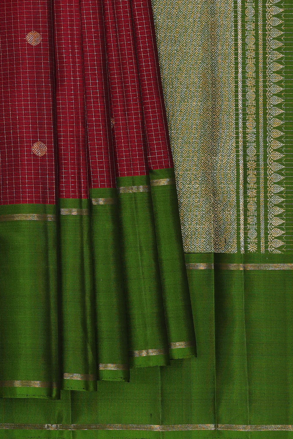 Arani Silk Maroon Saree