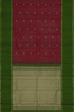 Image of Arani Silk Maroon Saree
