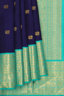 Image of Arani Silk Dark Blue Saree