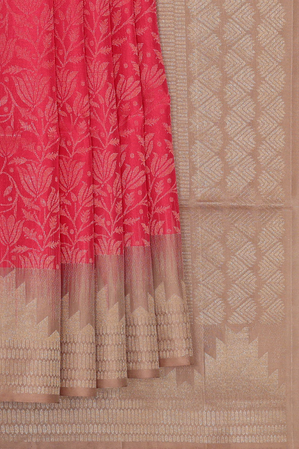 Image of Light Red Silk Saree