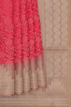 Image of Light Red Silk Saree
