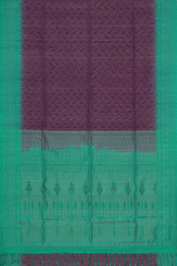 Image of Violet Silk Saree