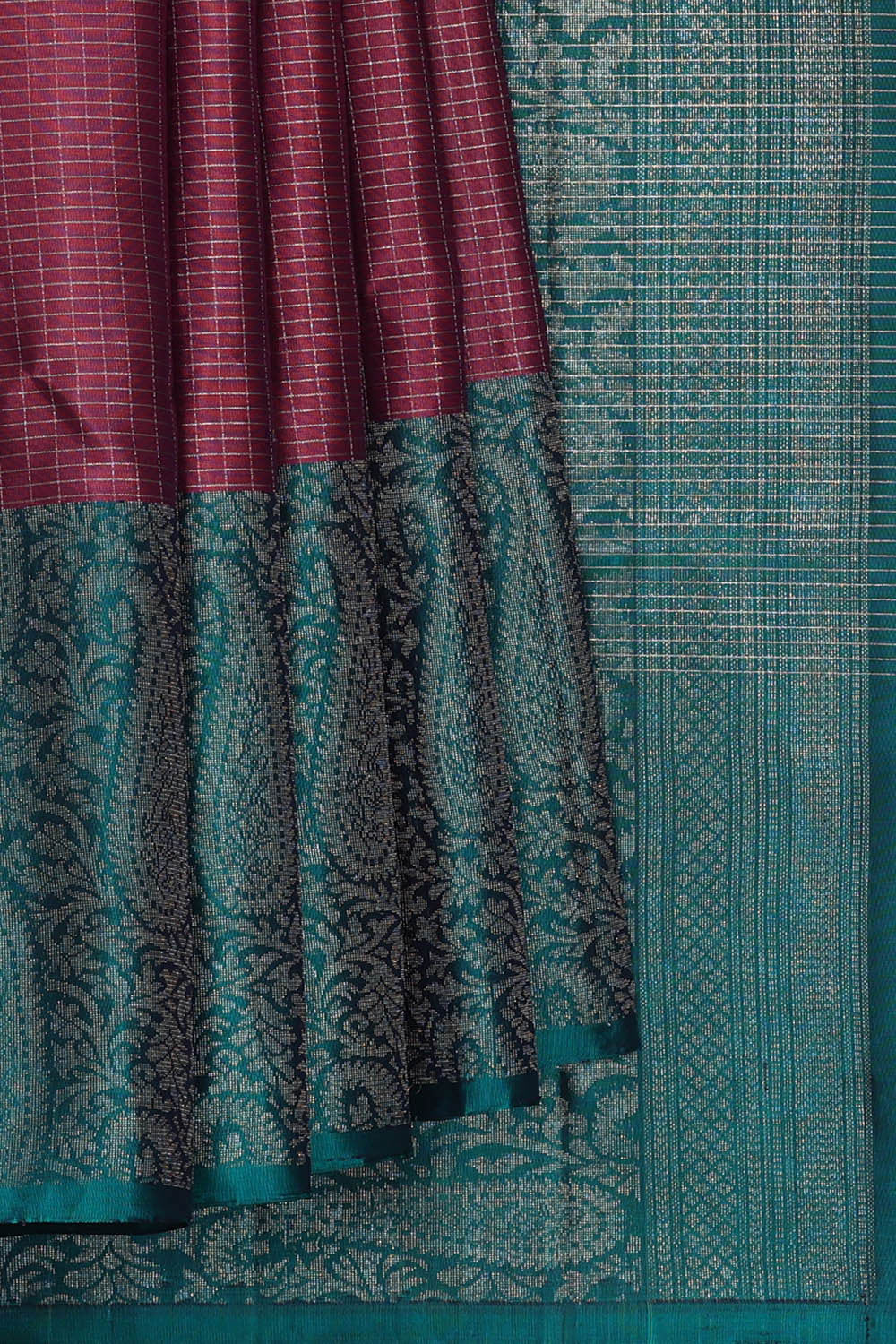 Image of Maroon Silk Saree