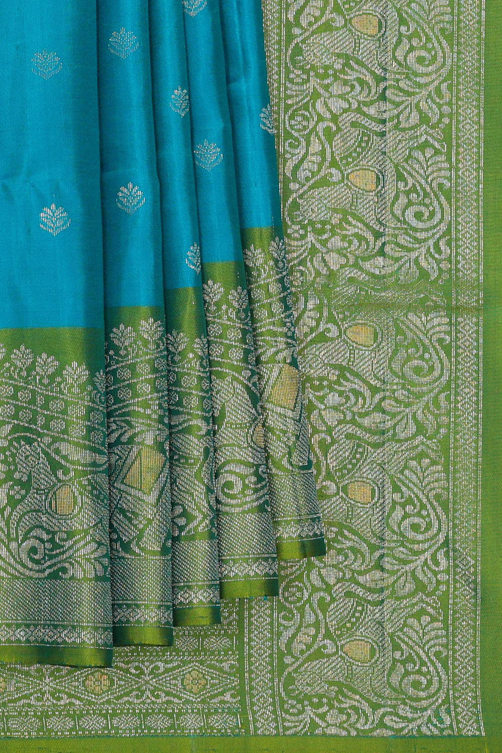 Image of Sky Blue Silk Saree