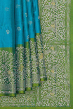 Image of Sky Blue Silk Saree