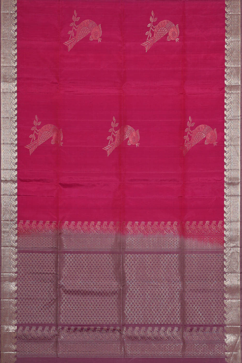 Rani Pink Silk Saree
