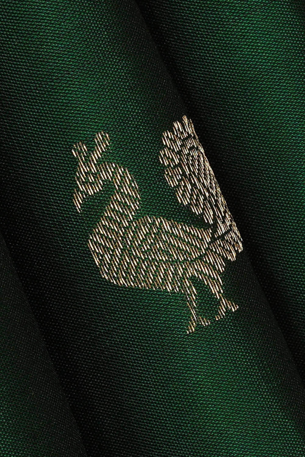 Image of Bottle Green Silk Saree