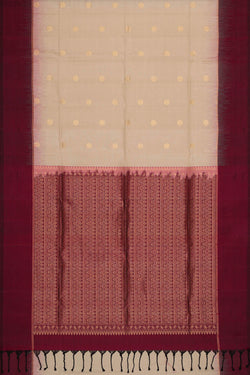 Image of Cream Silk Saree