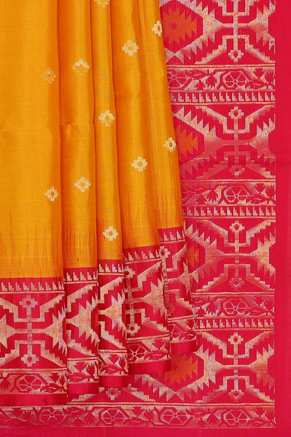 Image of Yellow Silk Saree