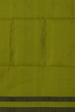 Image of Parrot Green Silk Saree