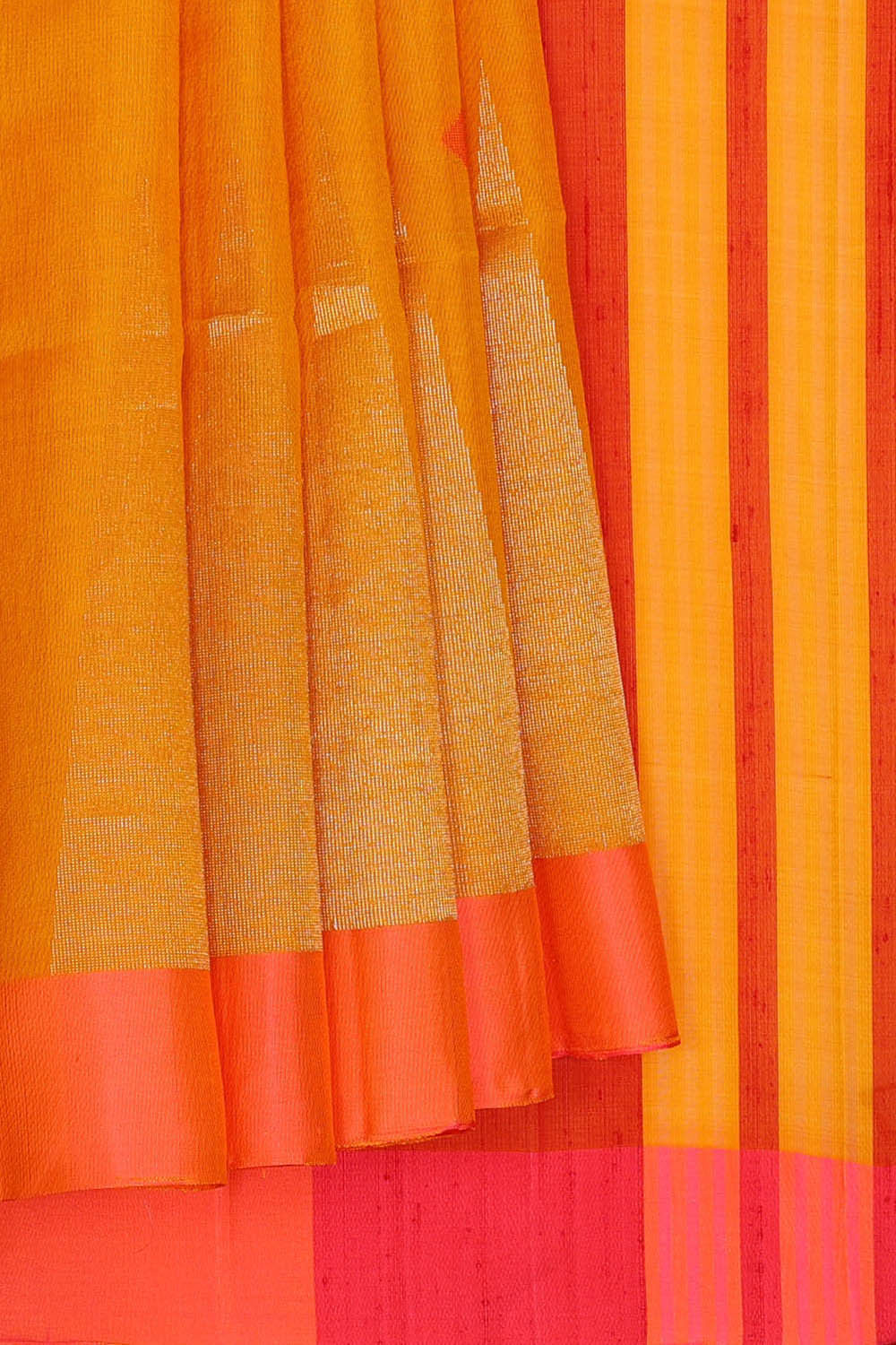 Image of Yellow Silk Saree