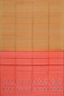 Image of Dark Cream Kora Silk Saree