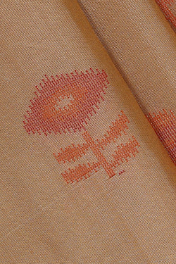 Image of Cream Pink Silk Saree