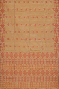 Image of Cream Pink Silk Saree