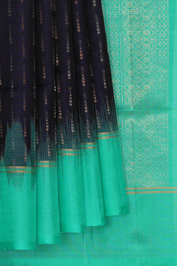 Image of Navy Blue Silk Saree