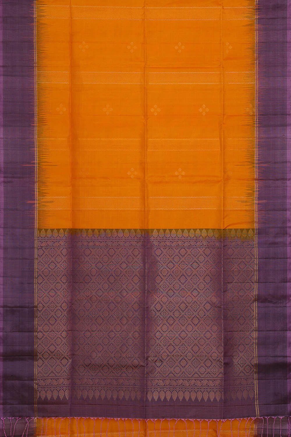 Image of Mustard Yellow Silk Saree