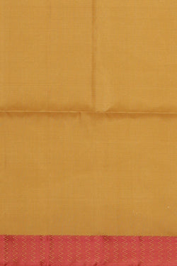 Image of Creamy Yellow Silk Saree