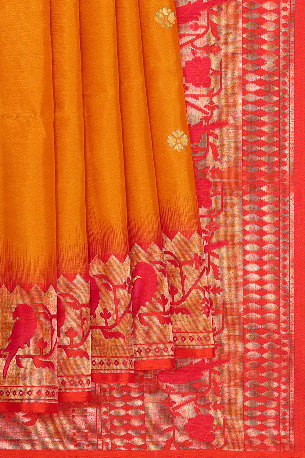 Mustard Yellow Silk Saree
