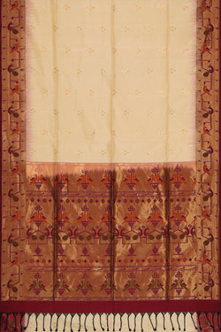 Image of Cream Silk Saree