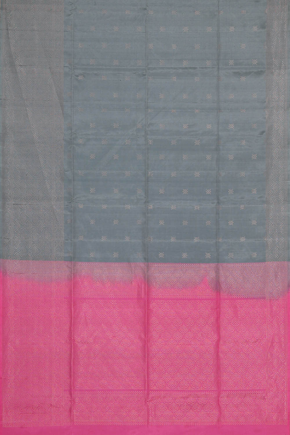 Image of Grey Silk Saree