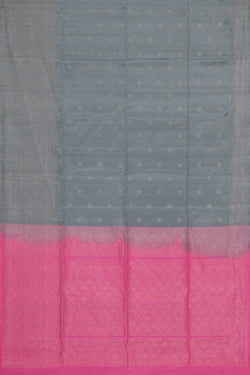 Image of Grey Silk Saree