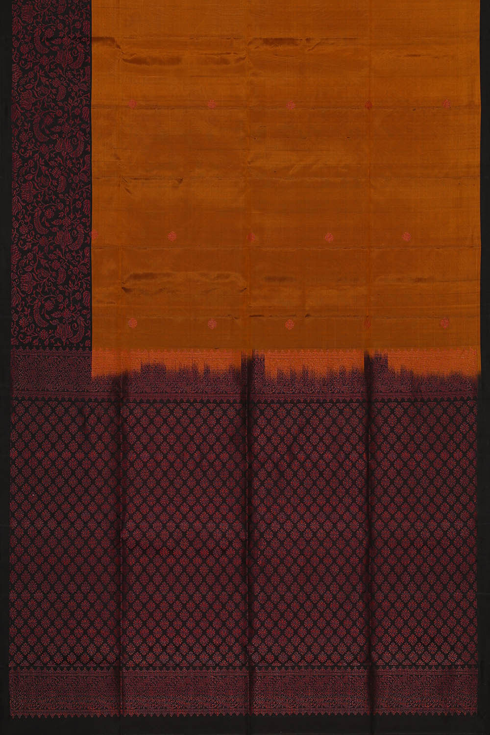 Image of Golden Brown Silk Saree