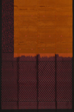 Image of Golden Brown Silk Saree