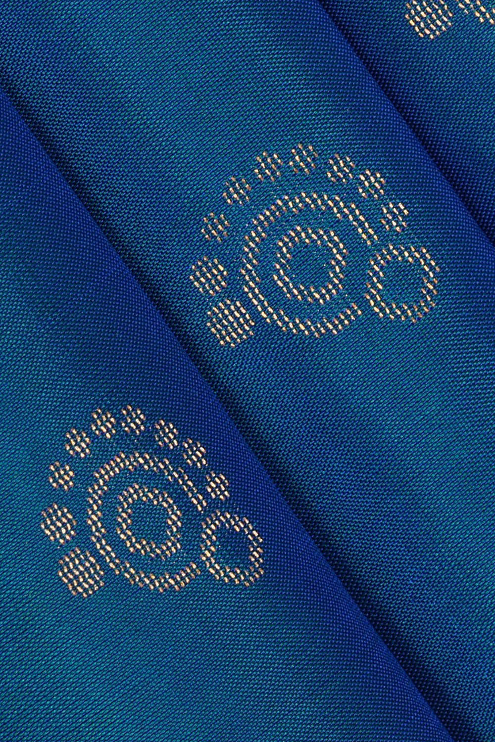 Image of Ocean Blue Silk Saree