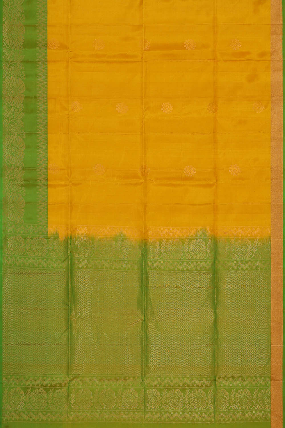 Mustard Yellow Silk Saree